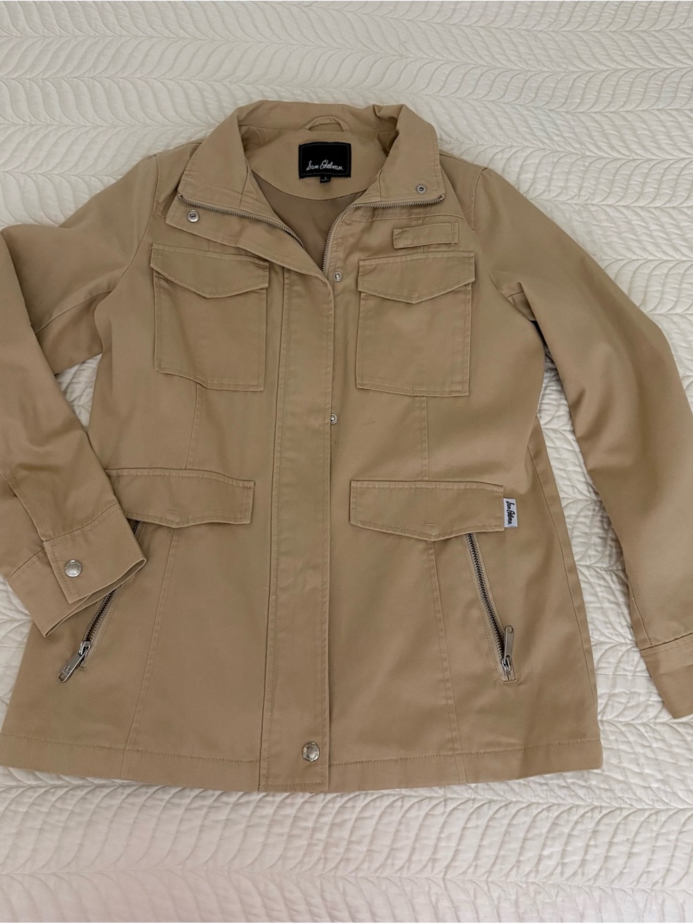 Sam Edelman Tan Utility Jacket with Zip Pockets